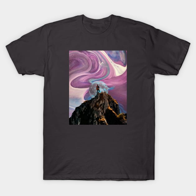 Grand Psychedelic Moon Canyon T-Shirt by TTWW Studios